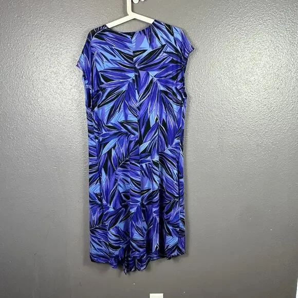 Miraclesuit Coverup Purple Size Large So Alive Tropical Vacation Beach Stretch - Picture 2 of 6